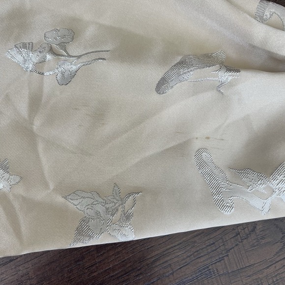 Tory Burch Mushroom Lurex SILK Gown Pale Champagne‎ Medium Jacquard Old Money - Picture 9 of 15